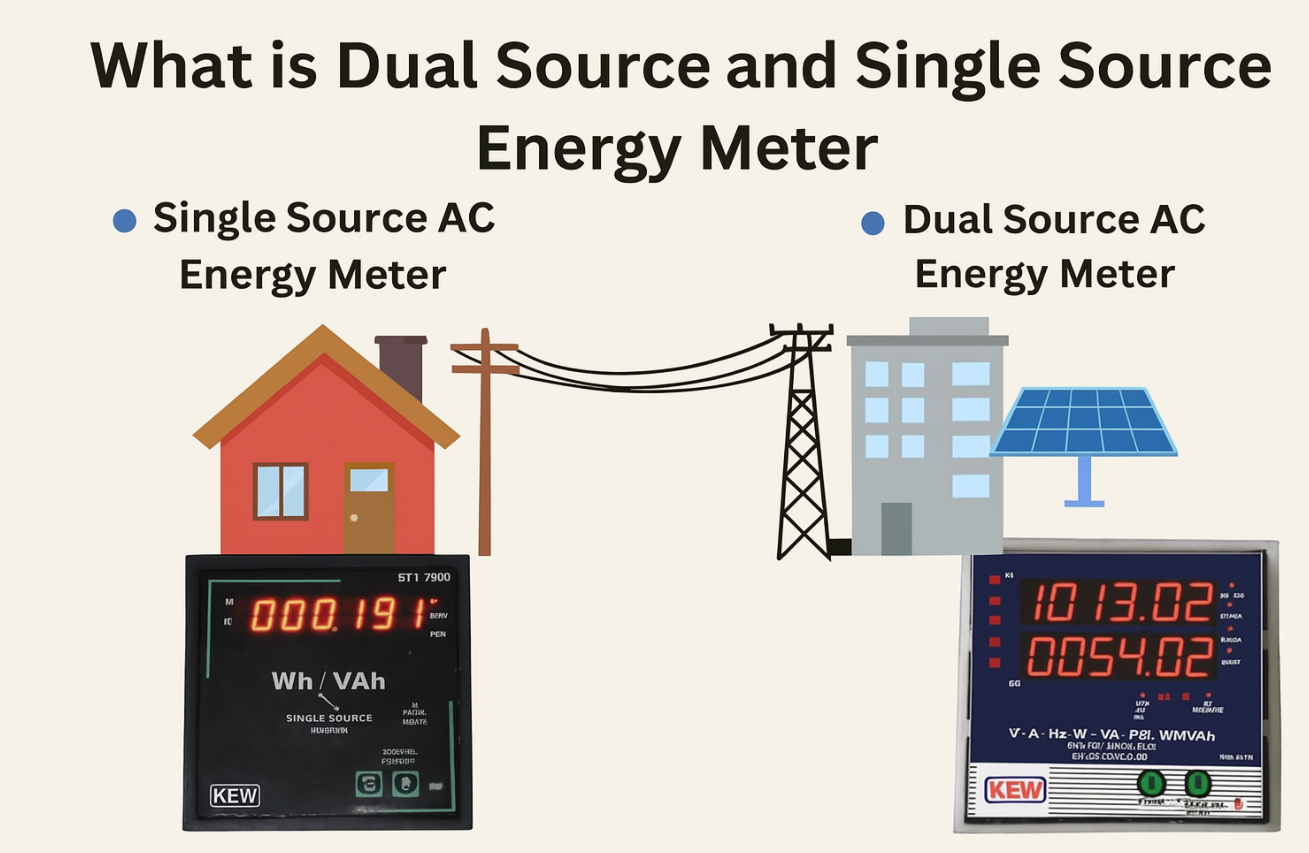 What are Dual Source and Single Source Energy Meter?